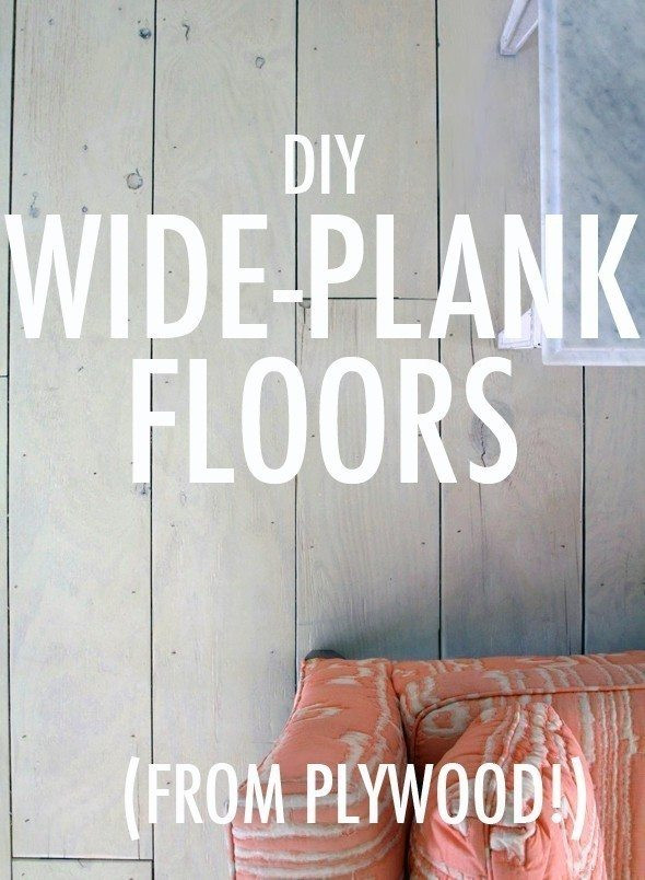 DIY Wide Plank Floors
 Cheap DIY flooring ideas and area rugs