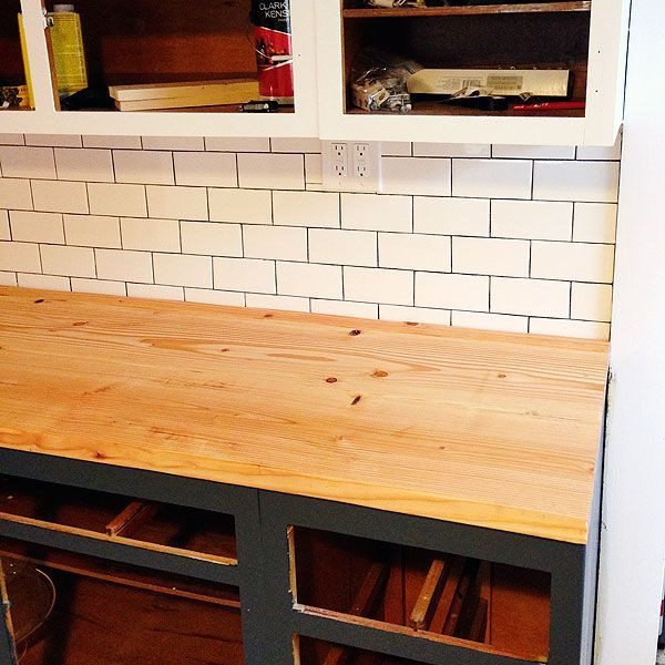 DIY Wood Plank Countertops
 Best 25 Cheap countertops ideas on Pinterest