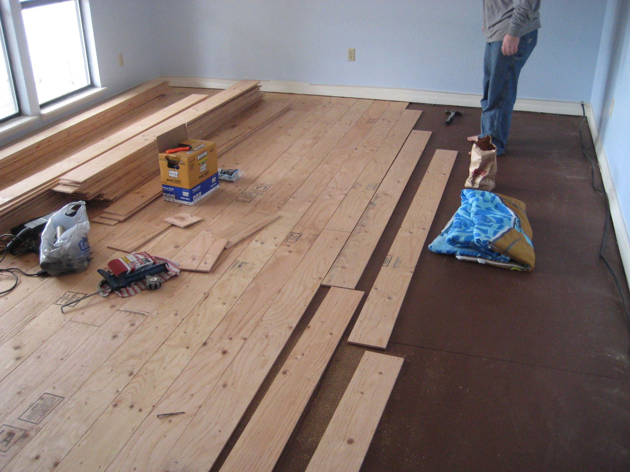 DIY Wood Plank Flooring
 Real Wood Floors Made From Plywood