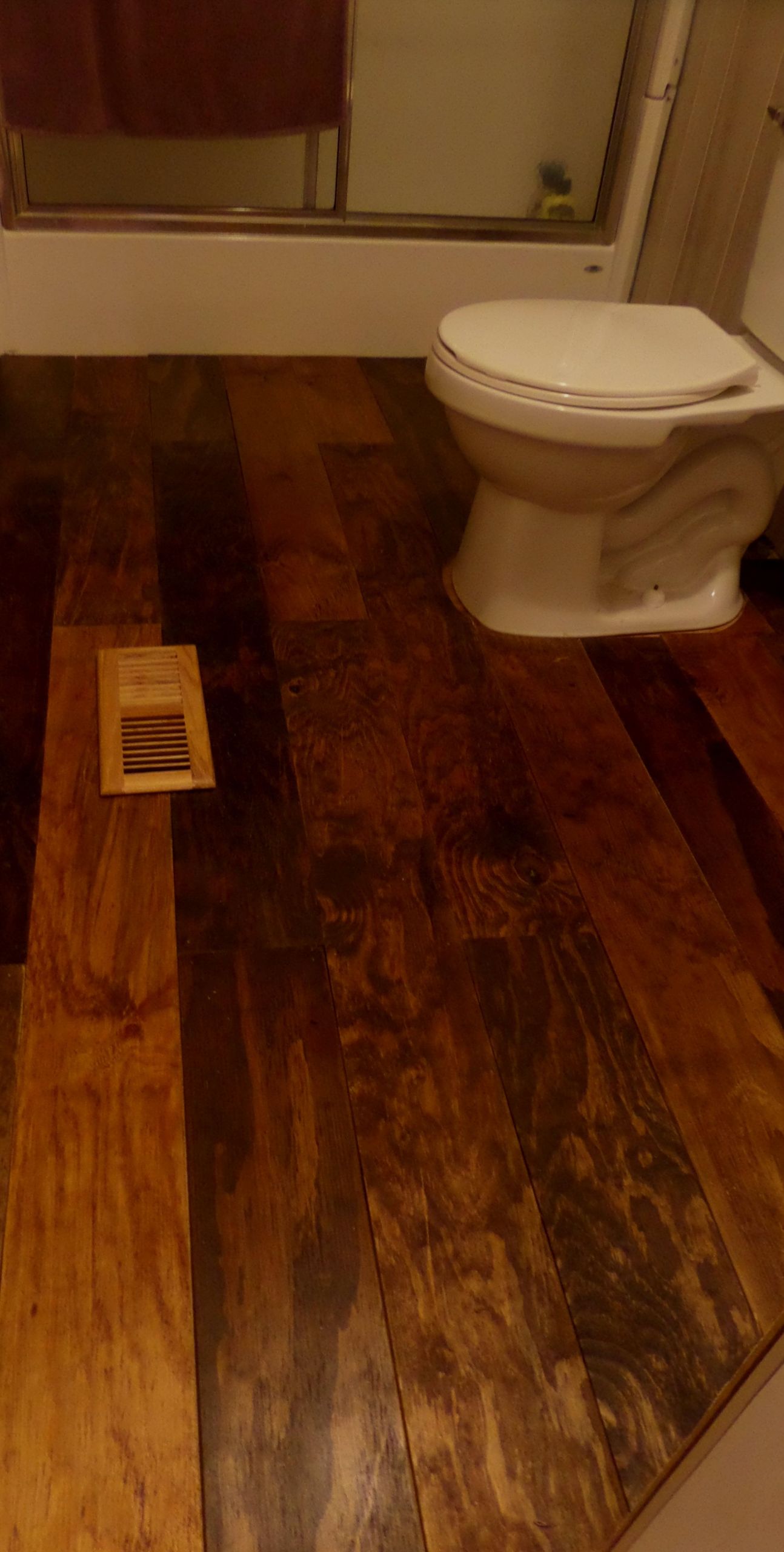 DIY Wood Plank Flooring
 The DIY wood plank flooring that hubby and I put in the