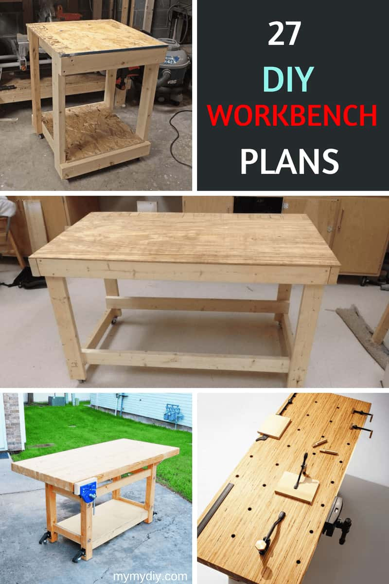 DIY Workshop Plans
 27 Sturdy DIY Workbench Plans [Ultimate List] MyMyDIY