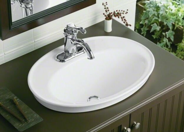 Drop In Bathroom Sinks
 K 2075 1 0 8 0 4 0 Kohler Serif Ceramic Oval Drop In