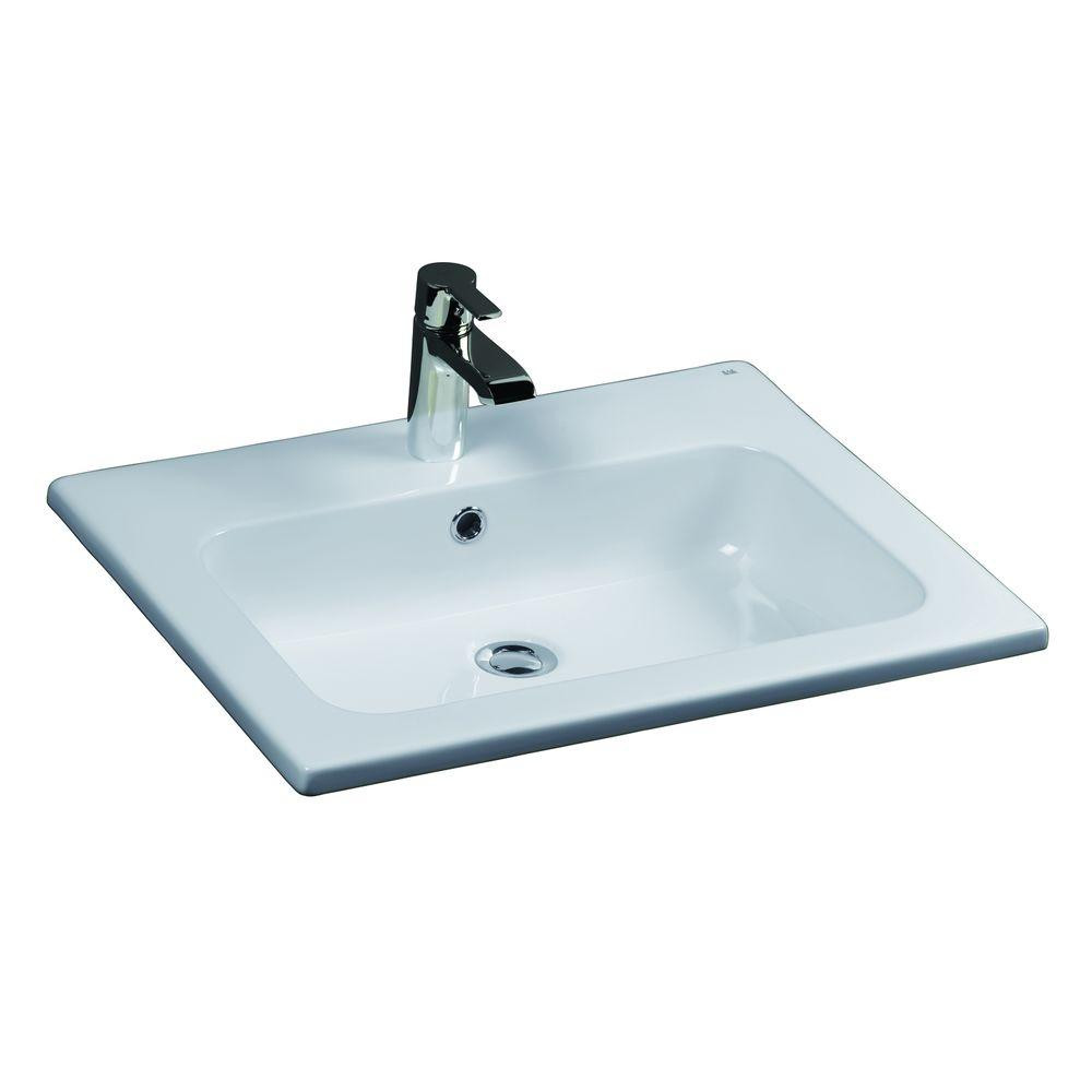 Drop In Bathroom Sinks
 Barclay Products Cilla Drop In Bathroom Sink in White 4