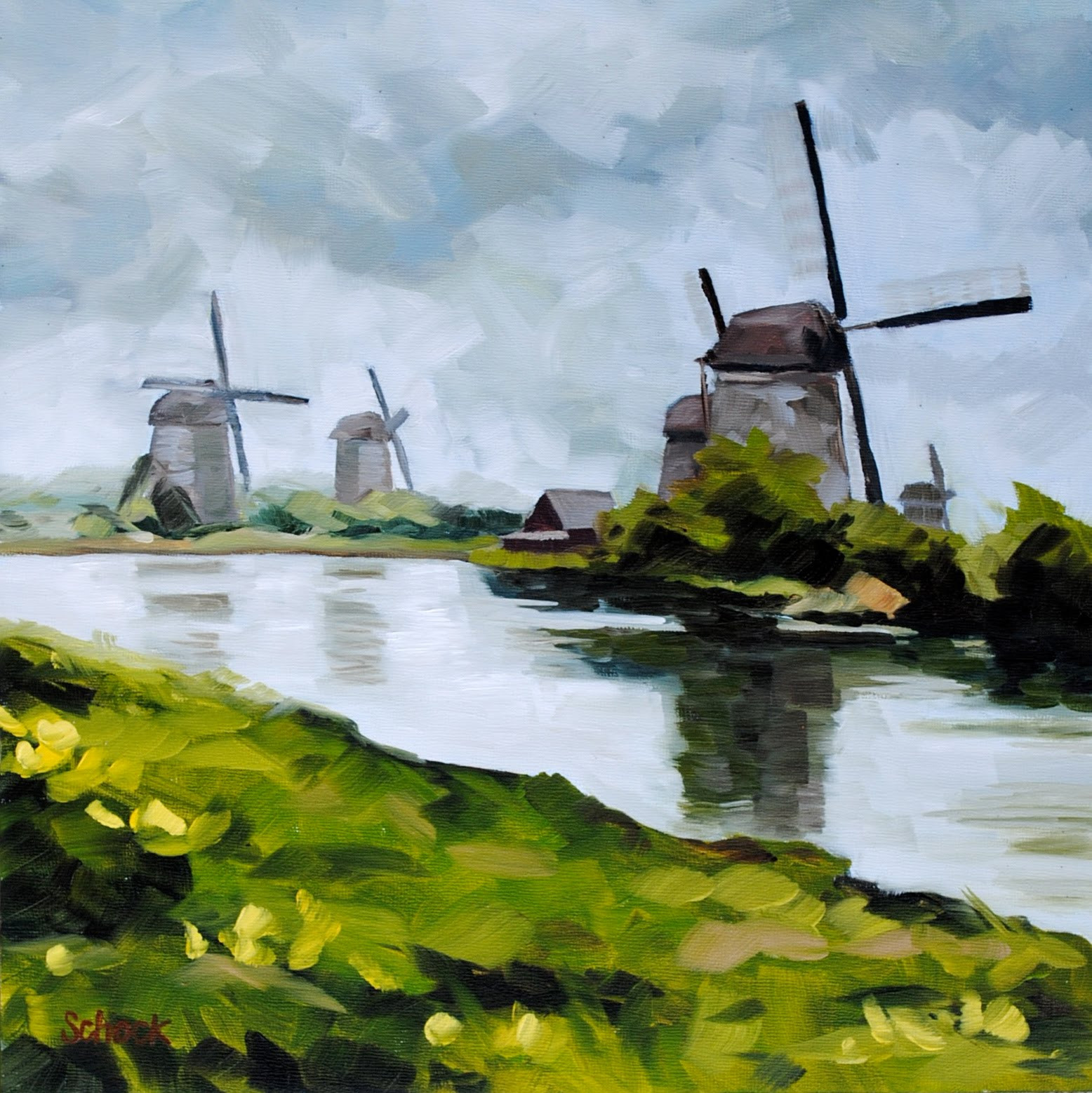 Dutch Landscape Painting
 Sharon Schock Daily Paintings Still Life Landscapes