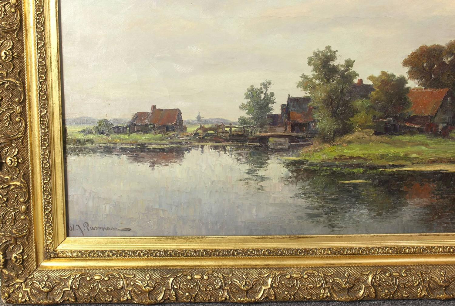 Dutch Landscape Painting
 Exceptionally Early 20th Century Dutch Landscape