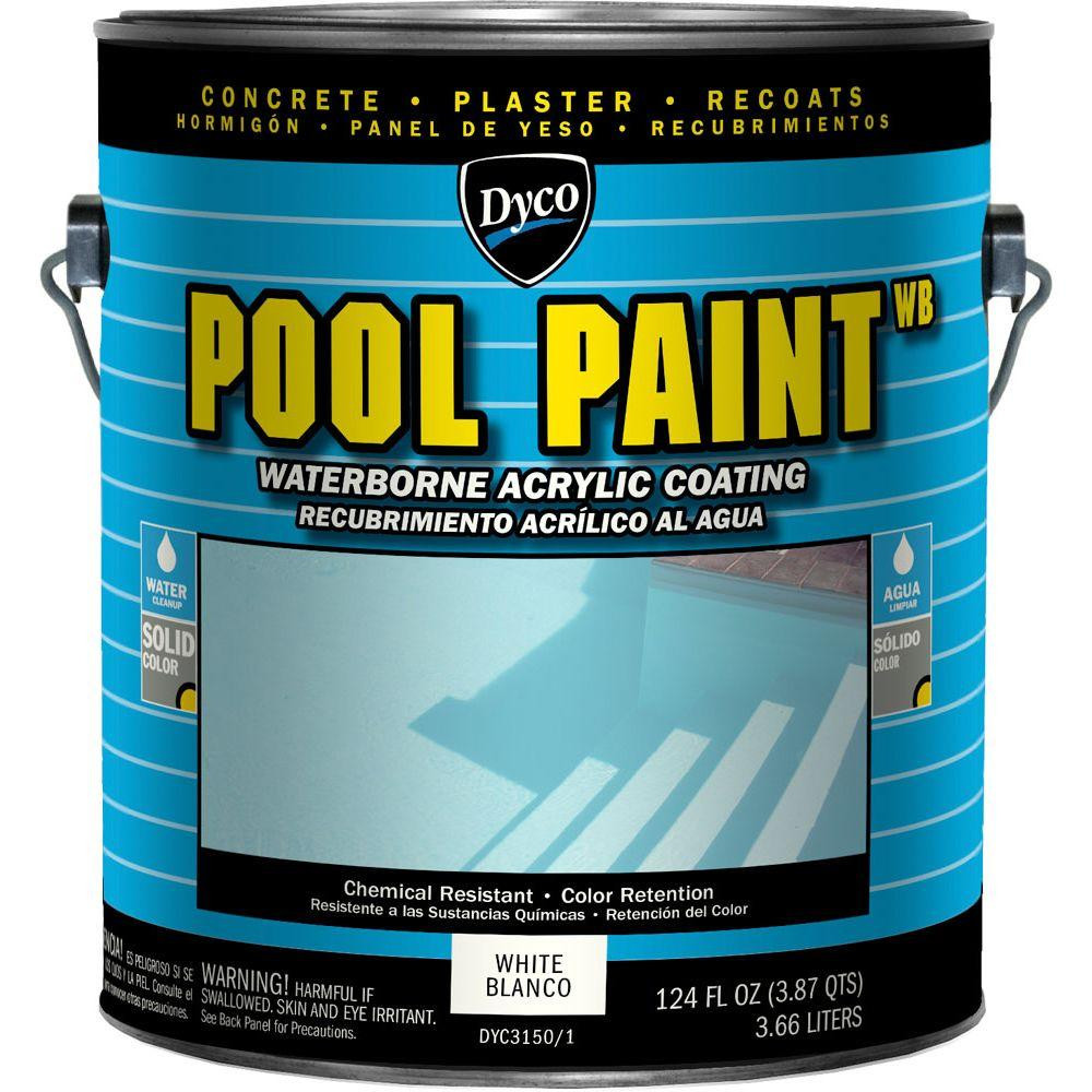 Dyco Pool Deck Paint
 Dyco Paints Pool Paint 1 Gal 3150 White Semi Gloss