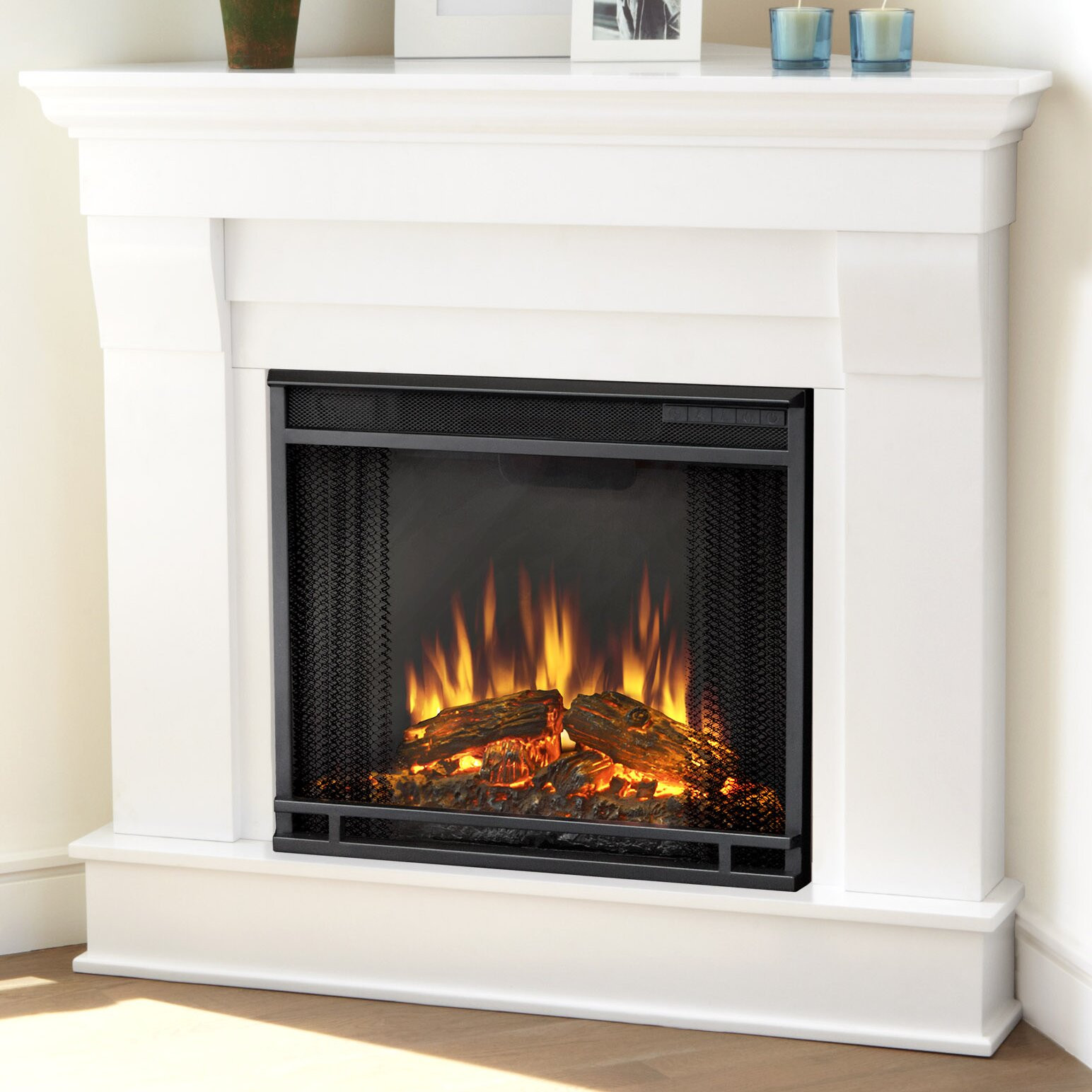 Electric Corner Fireplace
 Real Flame Chateau Corner Electric Fireplace & Reviews