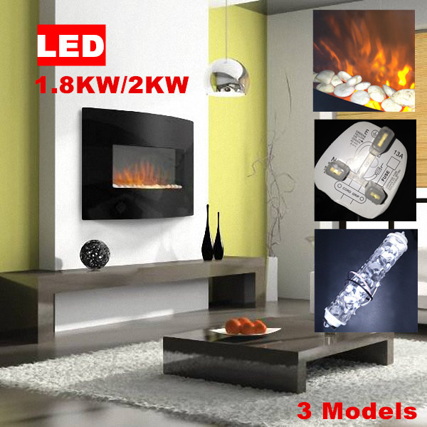 Electric Fireplace Bulbs
 2014 Version LED Bulb Electric Fire Fireplace With Pebble