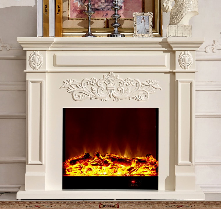 Electric Fireplace Insert With Blower
 wood fireplace mantel W130cm with electric fireplace