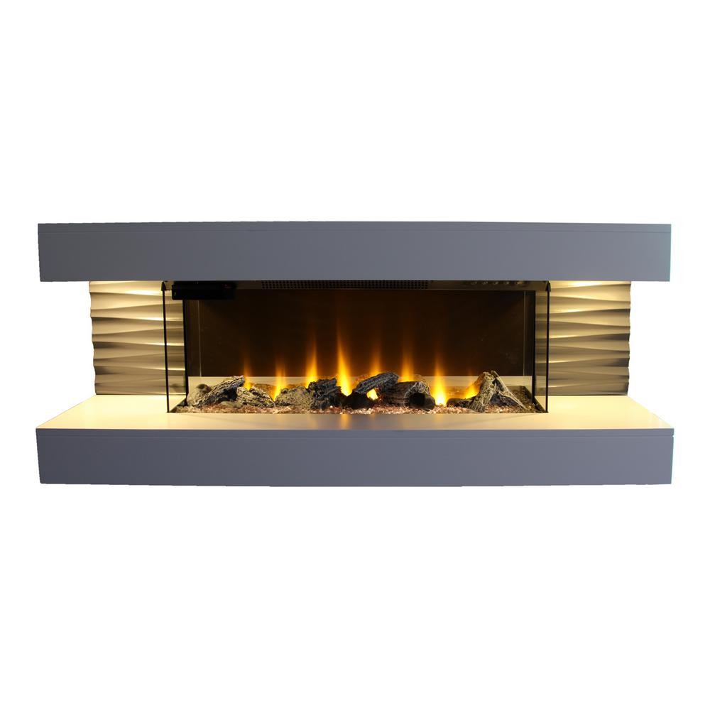 Electric Fireplace Modern Wall Mount
 Lifesmart Contemporary Series 44 in Wall Mounted Infrared