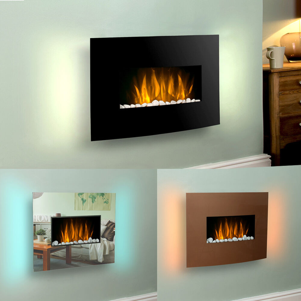 Electric Fireplace Modern Wall Mount
 Modern Slim 2KW Wall Mounted Remote Control LED Electric