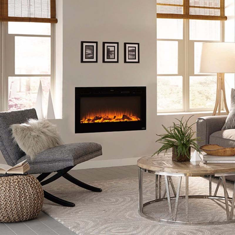 Electric Fireplace Recessed Elegant touchstone Sideline 36 In Wall Mounted Recessed Electric