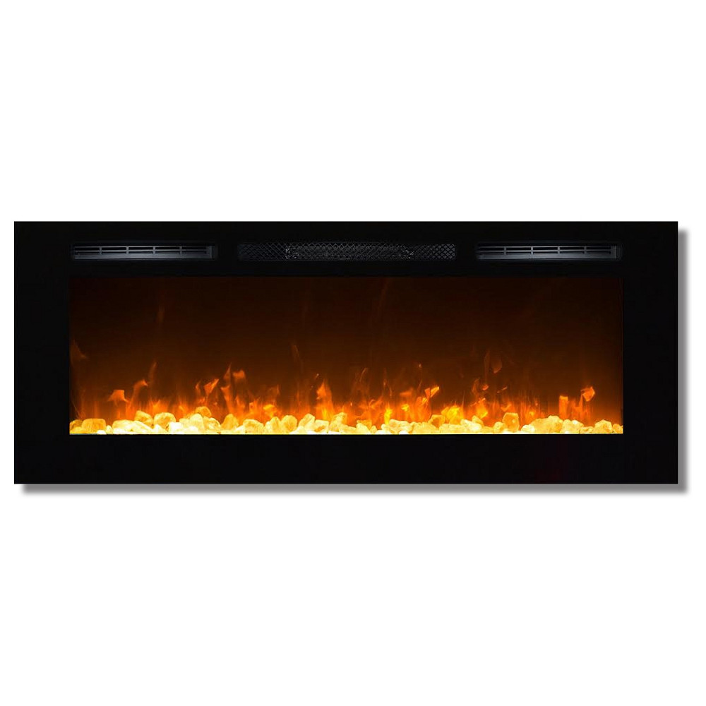 Electric Fireplace Recessed
 Sydney 50 Inch Crystal Recessed Wall Mounted Electric