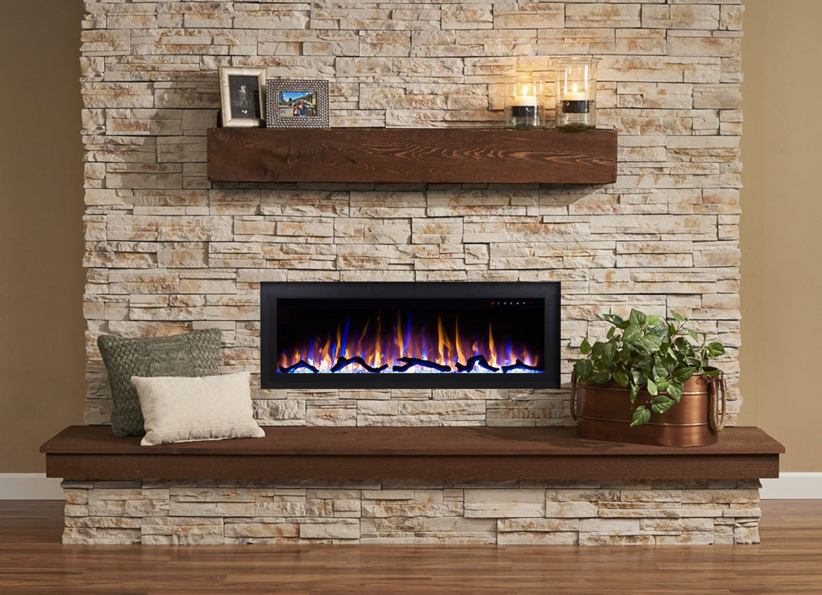 Electric Fireplace Recessed
 New 1500W 45" Built in Wall Recessed Electric Fireplace