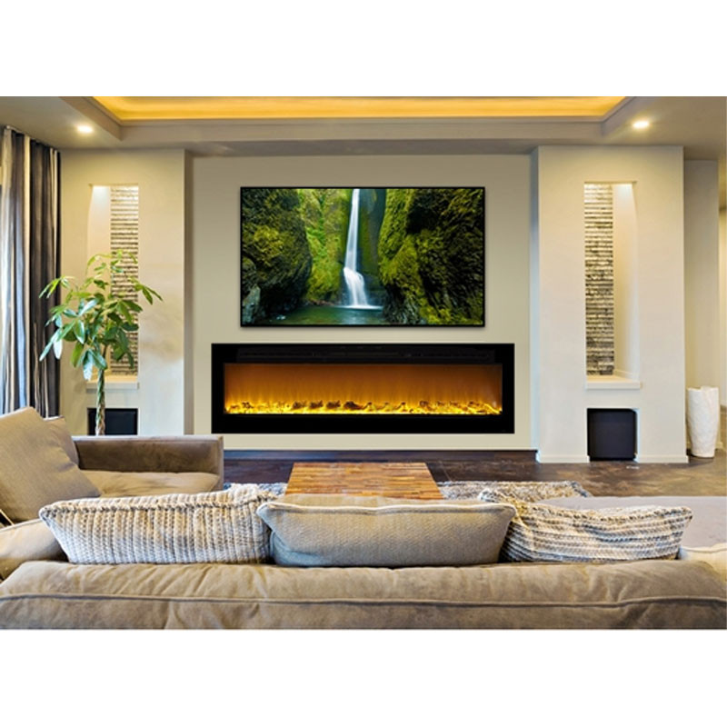 Electric Fireplace Recessed
 Touchstone Sideline 72 inch Wall Mounted Recessed Electric