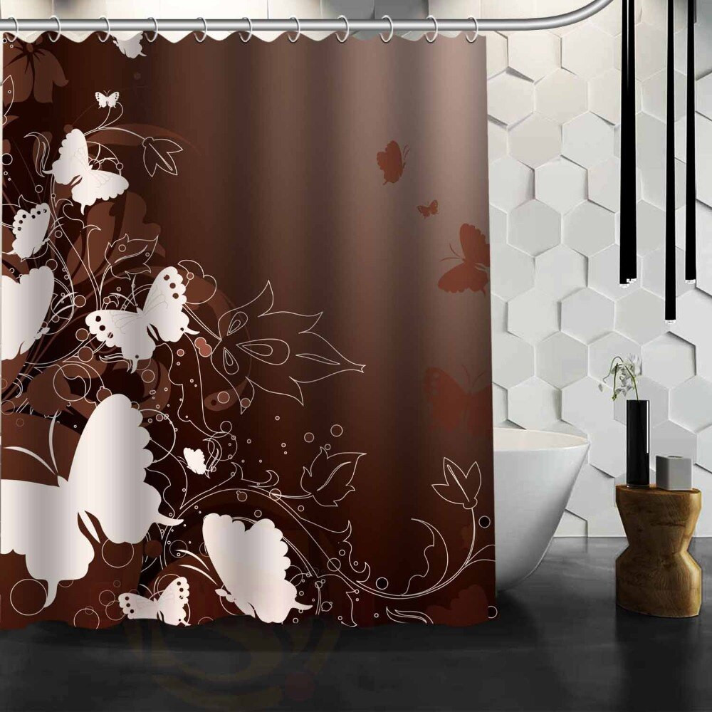 Elegant Bathroom Shower Curtains
 Custom Elegant Butterfly Shower Curtain 60x72 Inch