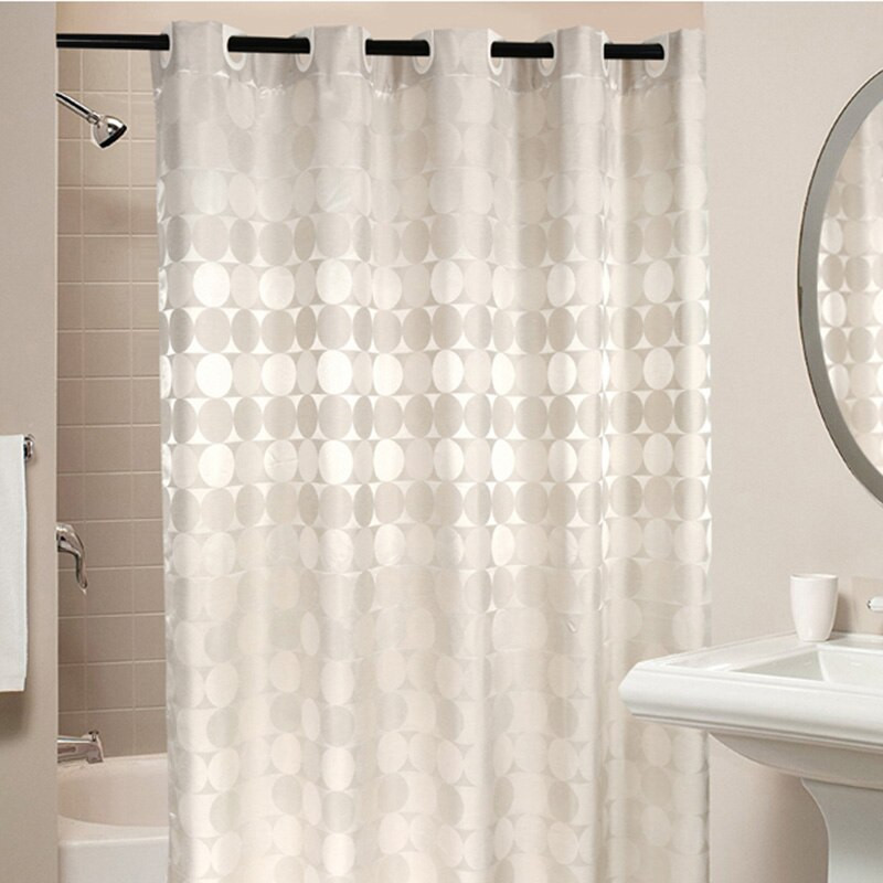Elegant Bathroom Shower Curtains
 240 200cm Gather Polyester Fabric &PEVA Shower Curtains