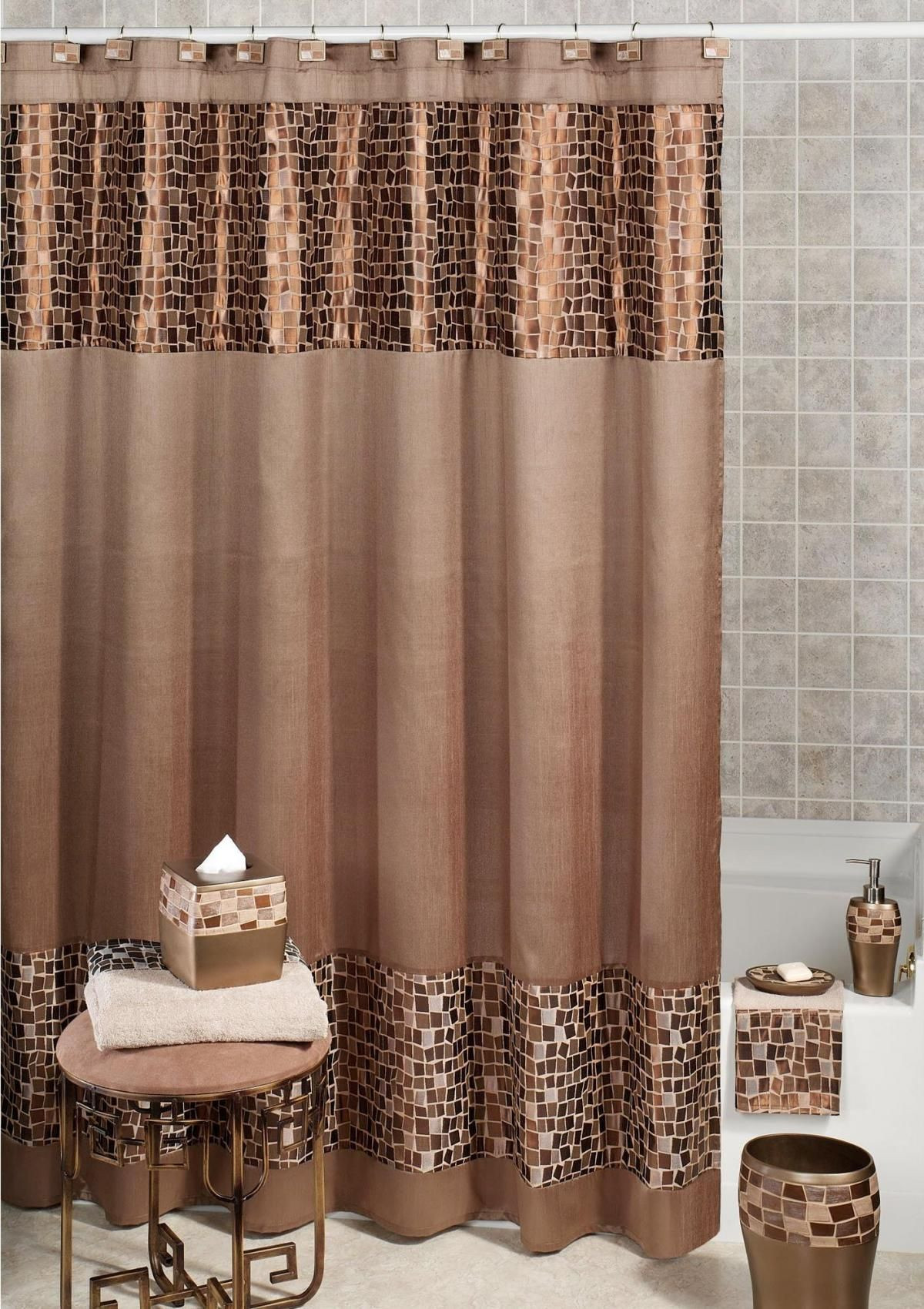 Elegant Bathroom Shower Curtains
 Remarkable Fabric Shower Curtains for Elegant Bathroom