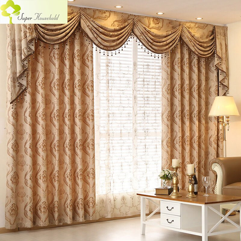 Elegant Curtains For Living Room
 European Curtains for Living Room Jacquard Curtains for