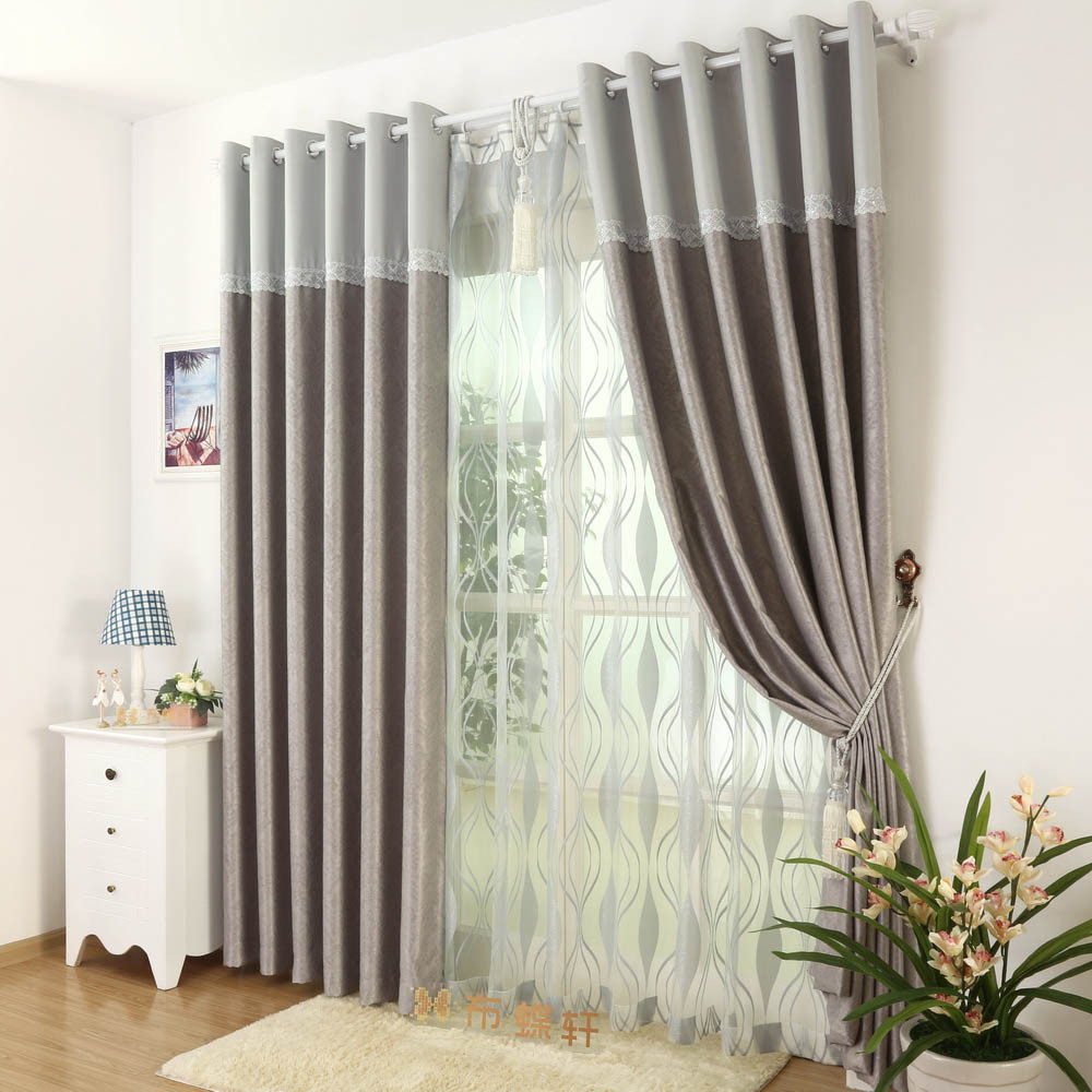 Elegant Curtains For Living Room
 Curtain Living Room Full Blackout Suede Blind Elegant
