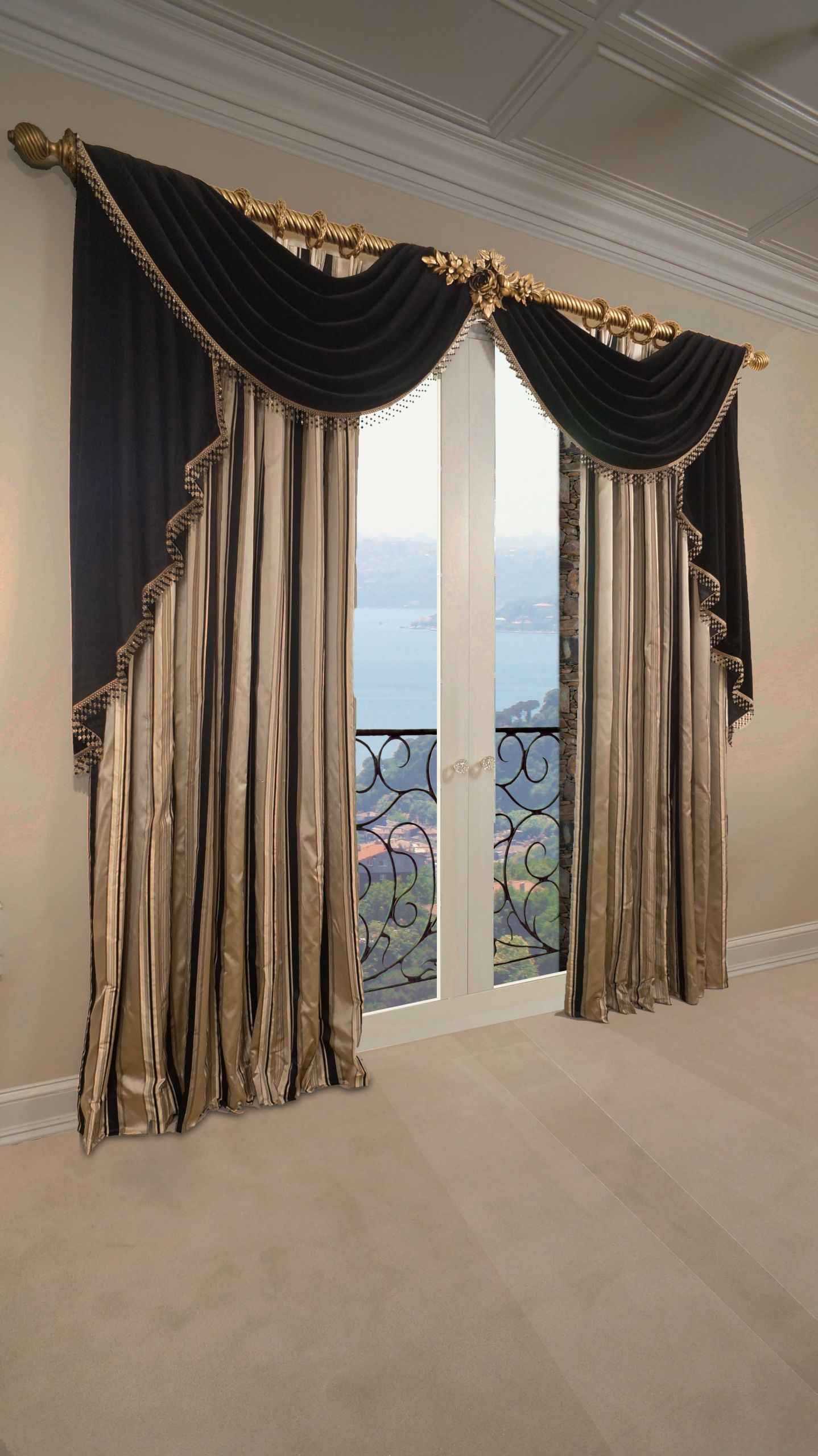 Elegant Curtains For Living Room
 Beautiful Elegant Formal Living Room Drapery made by
