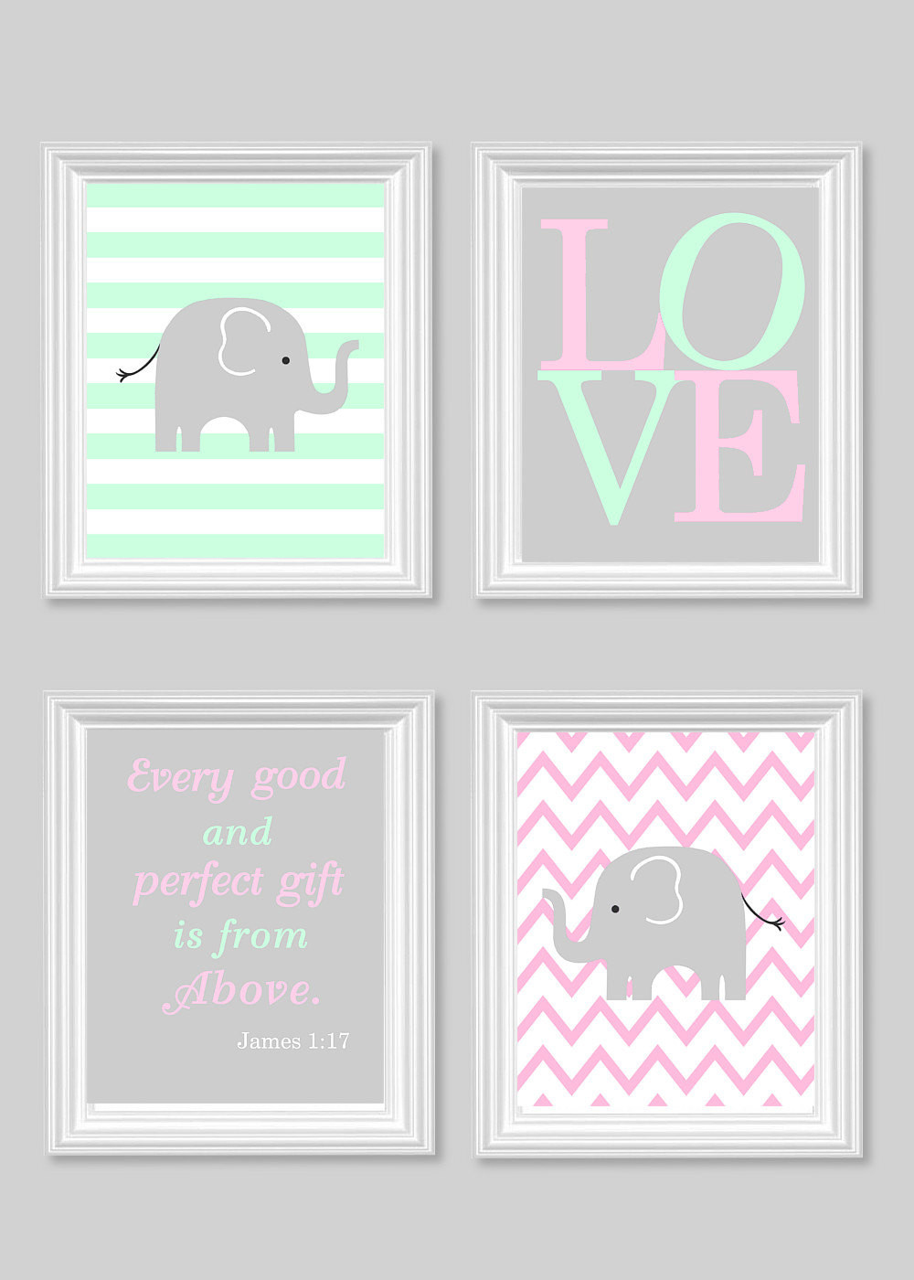 Elephant Decor For Baby Nursery
 Elephant Nursery Art Baby Girl s Room Decor by