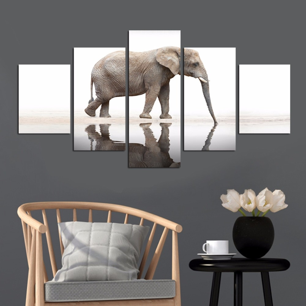 Elephant Decor For Living Room
 Selling Modern Print Canvas Painting Elephant Wall Art