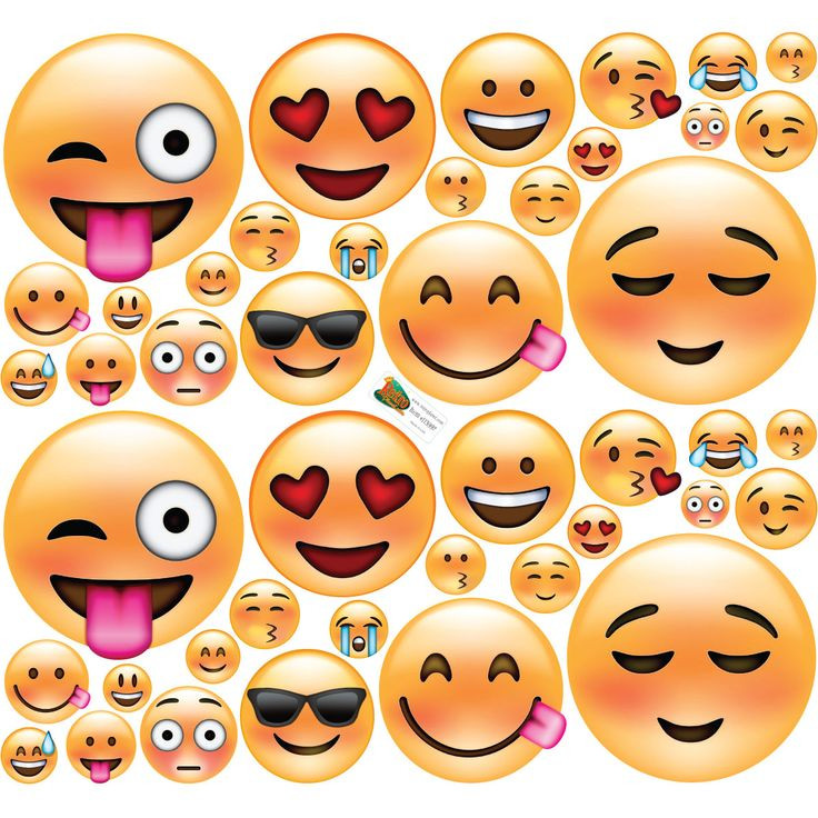 Emoji Wallpaper For Bedroom
 Emoji Smiley Faces Wall Decal Set 44 in 2019