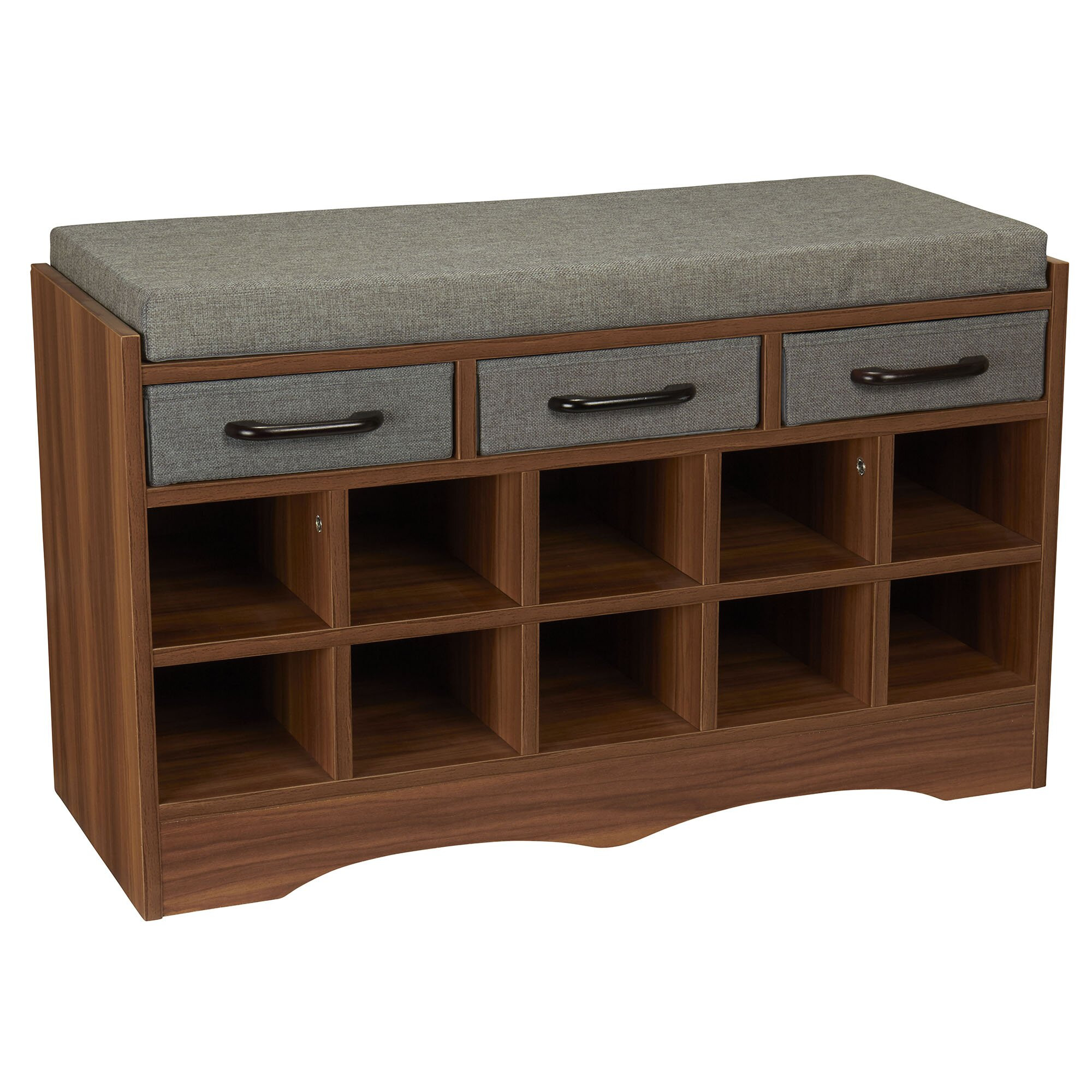 Entryway Bench With Shoe Storage
 Household Essentials Entryway Shoe Storage Bench & Reviews