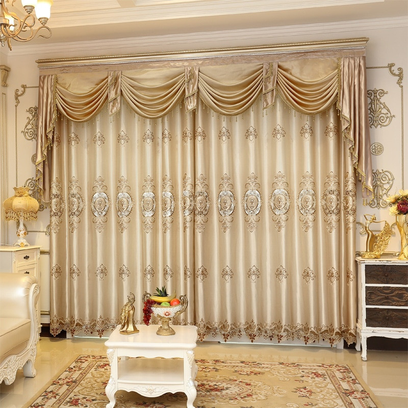 Fancy Living Room Curtains
 2016 Weekend European Luxury Blackout Curtains for Living