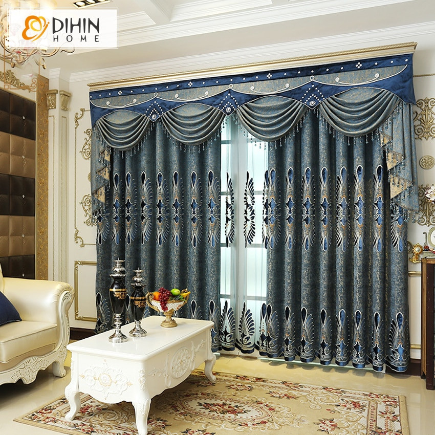 Fancy Living Room Curtains
 DIHIN HOME Hot Sale Embroidered Luxury European Style