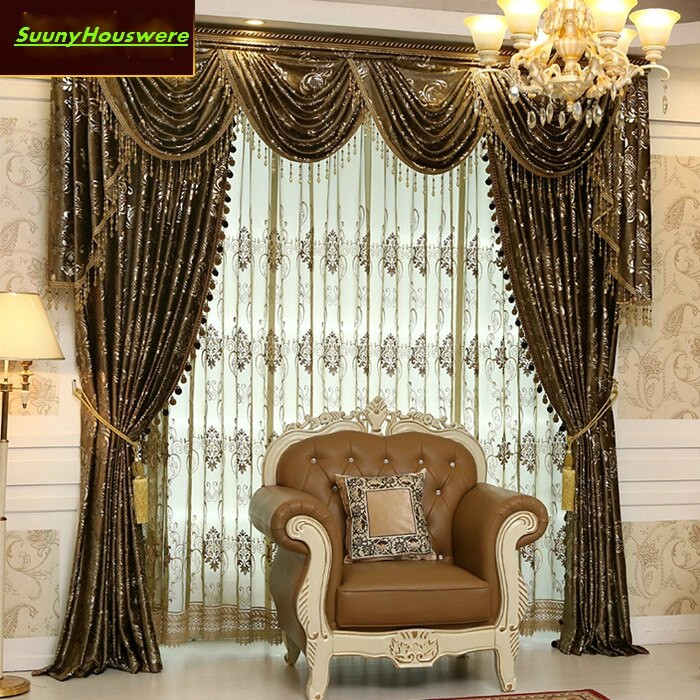 Fancy Living Room Curtains New New High Quality Luxury Fashion Embroidered Sheers Fancy