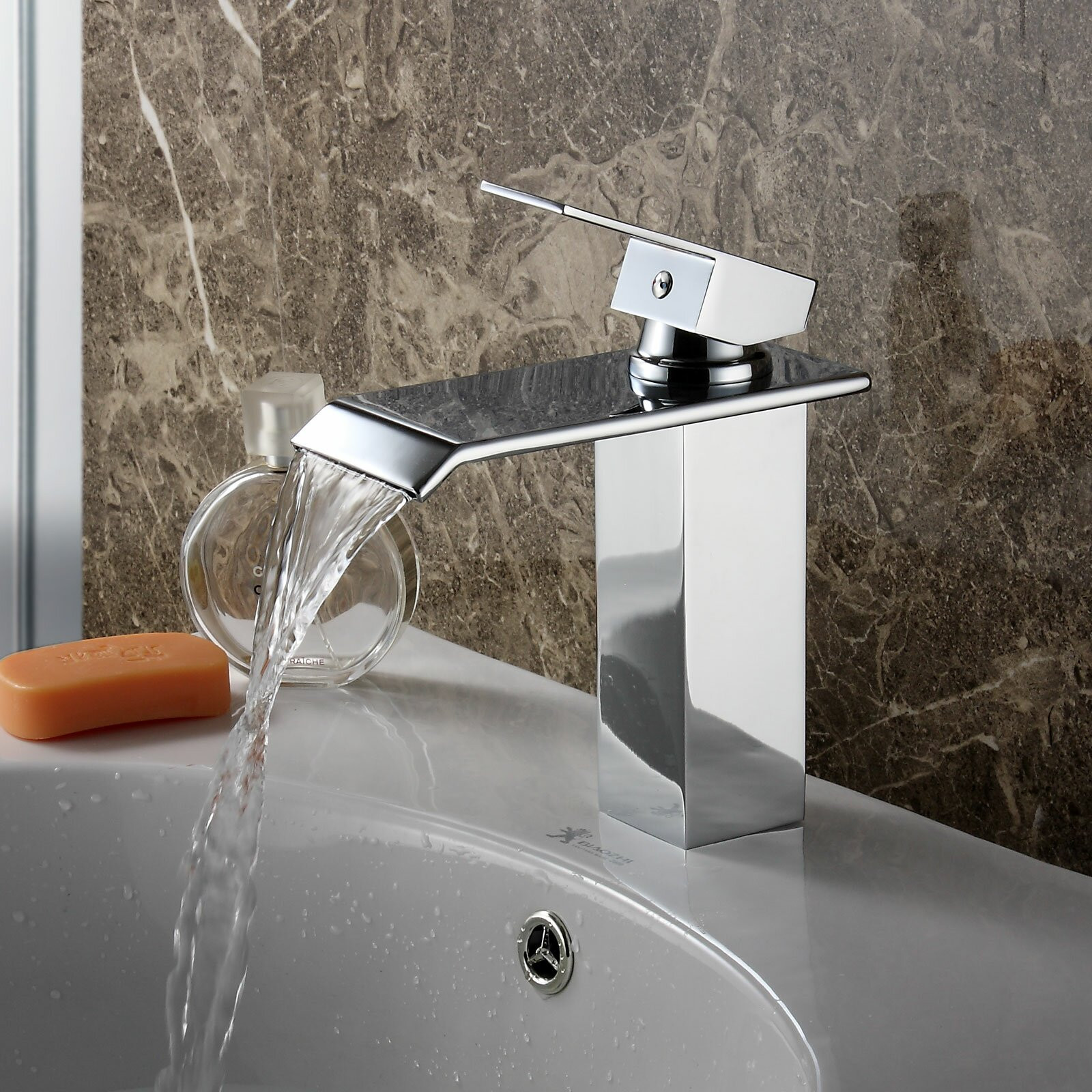 Faucets For Bathroom Sinks
 Single Handle Bathroom Waterfall Faucet