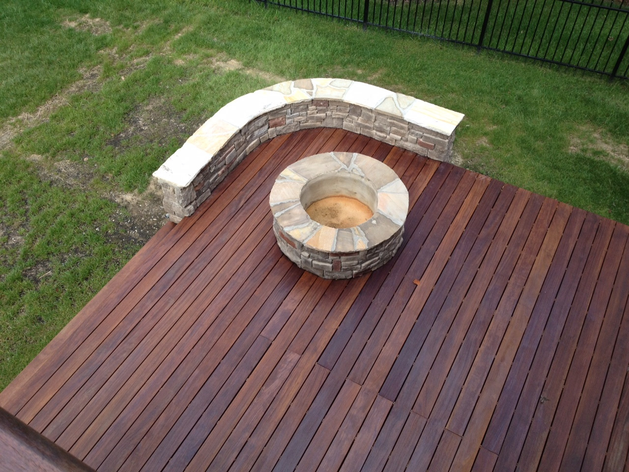 Fire Pit On Wood Deck
 Charlotte outdoor fire pits Charlotte outdoor fireplace