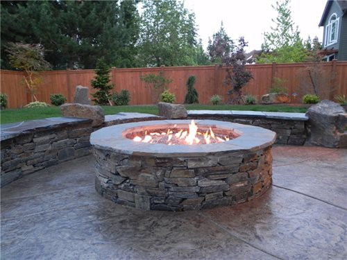 Firepit Or Fire Pit
 Backyard Family Retreat in Northwestern Washington