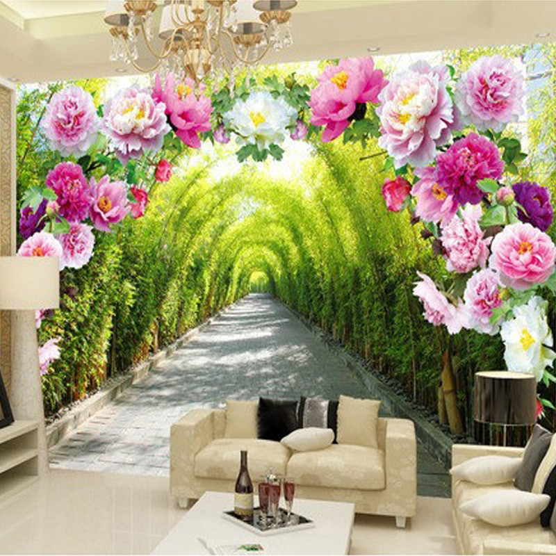 Flower Bedroom Wallpaper
 beibehang Custom 3D Mural Wallpaper Livingroom Bedroom