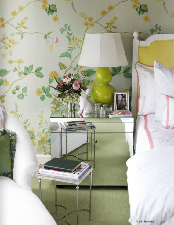 Flower Bedroom Wallpaper
 A Curated Look Houston Home Simplified Bee