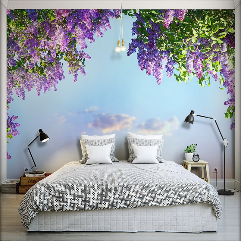 Flower Bedroom Wallpaper
 Aliexpress Buy 3D Room Landscape Wallpaper Beautiful