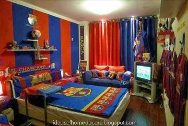 Football Bedroom Decoration
 Boy s Football Bedroom Themed Decoration Ideas