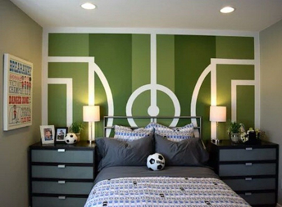 Football Bedroom Decoration
 Stylish Soccer Themed Bedroom Design For Boys 34