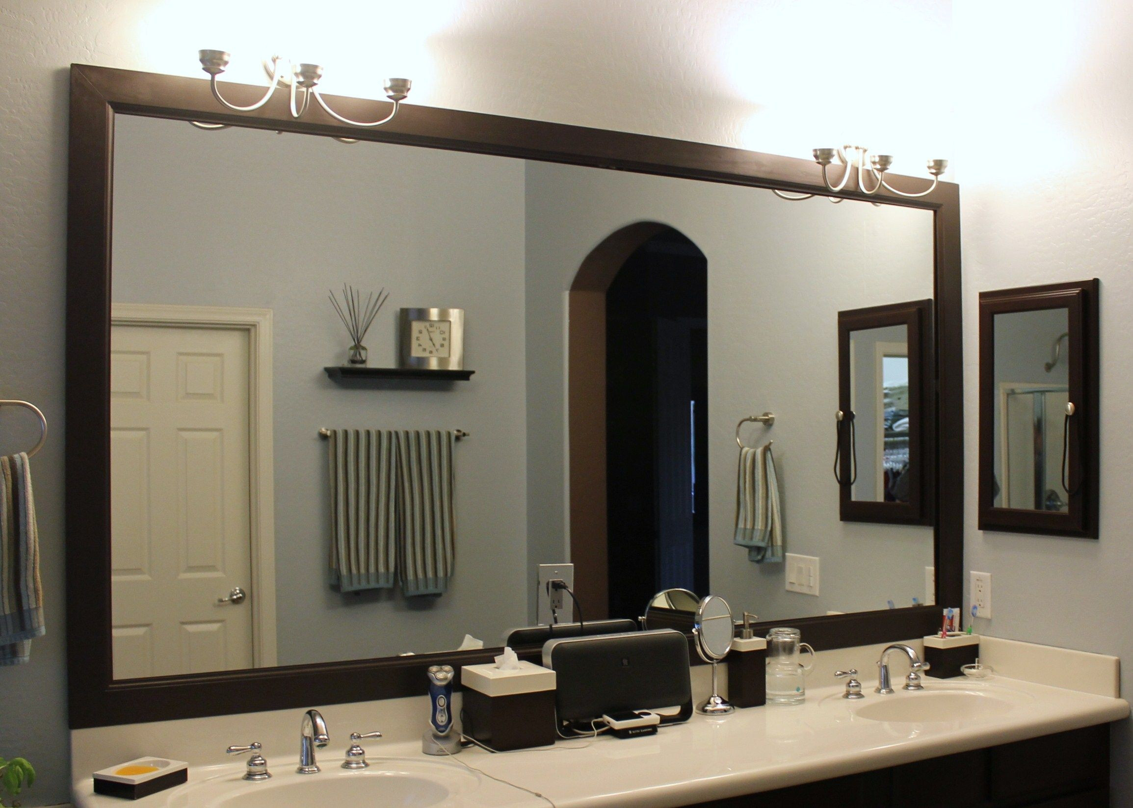 Framed Bathroom Mirror Ideas
 DIY Bathroom mirror frame Bathroom ideas