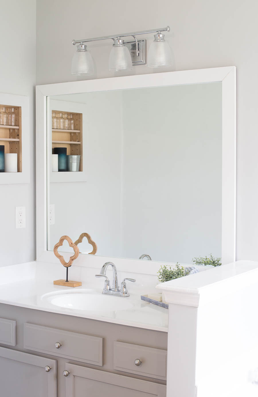 Framed Bathroom Mirror Ideas
 How to Frame a Bathroom Mirror Easy DIY project