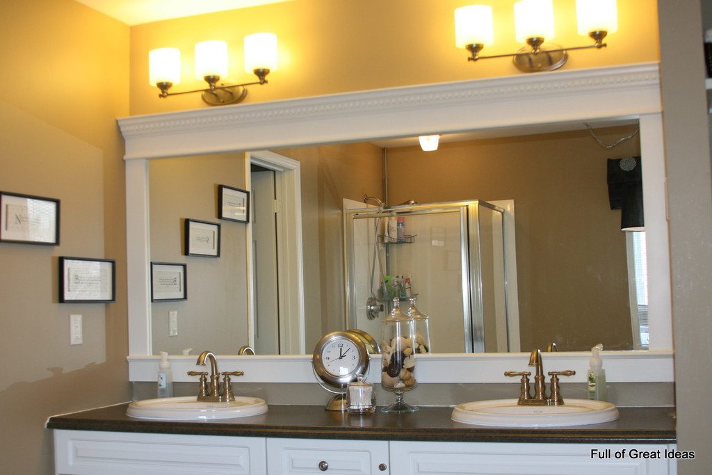 Framed Bathroom Mirror Ideas
 Full of Great Ideas How to Upgrade your Builder Grade