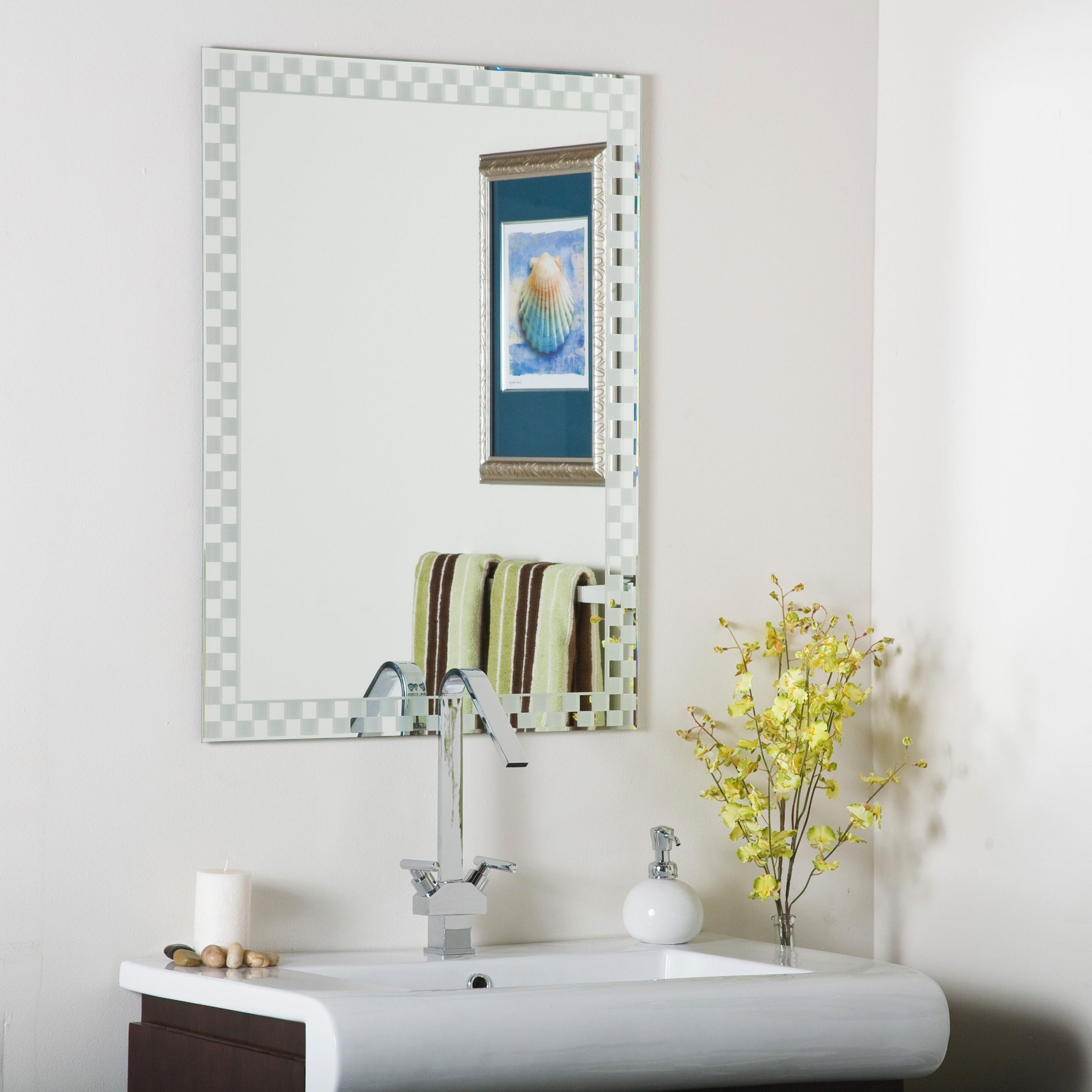 Frameless Bathroom Mirrors
 Decor Wonderland Frameless Liana Wall Mirror & Reviews
