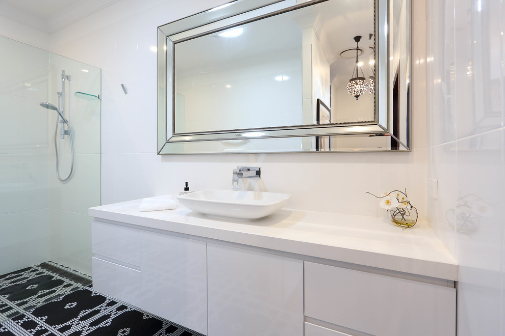 Frameless Bathroom Mirrors
 Elegant frameless mirror in Bedroom Contemporary with