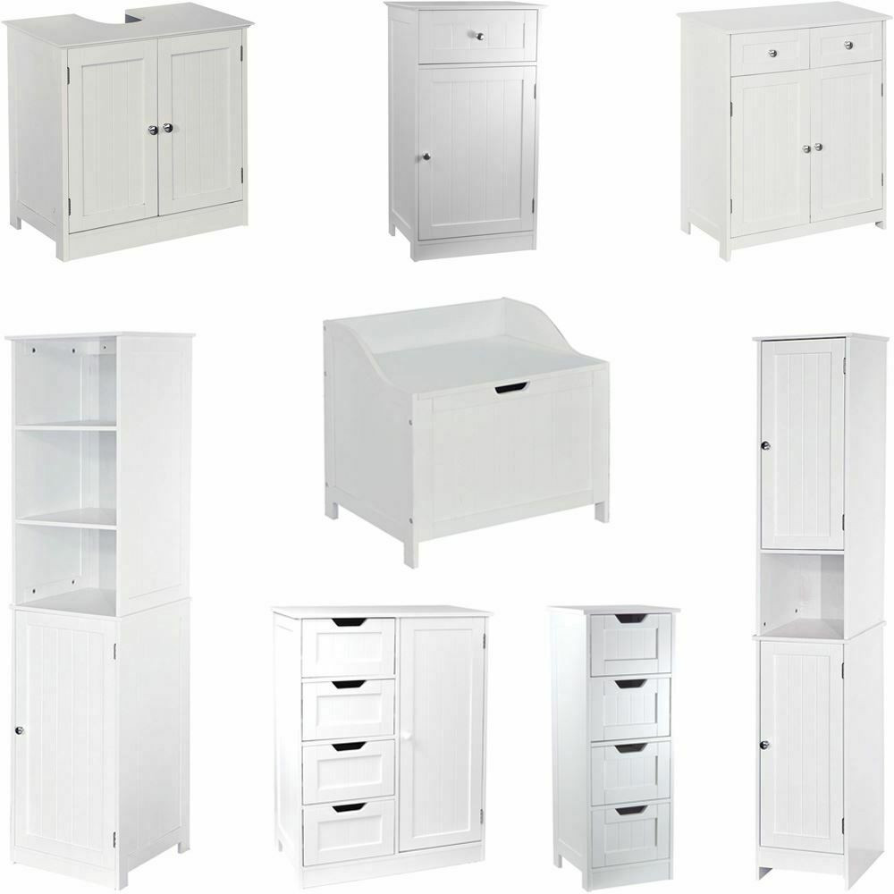 Freestanding Bathroom Cabinet
 Priano Freestanding Bathroom Cabinet Unit White Vanity