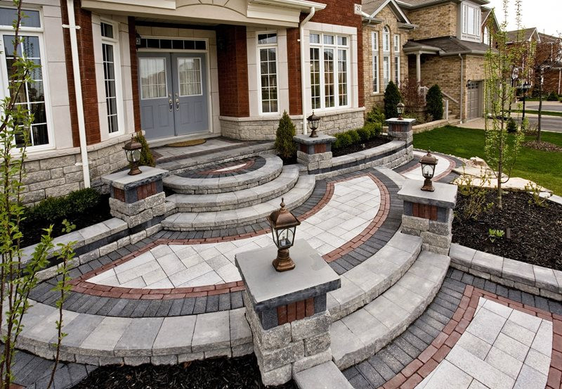 Front Entryway Landscape Ideas
 Entryways Steps and Courtyard Whitby ON