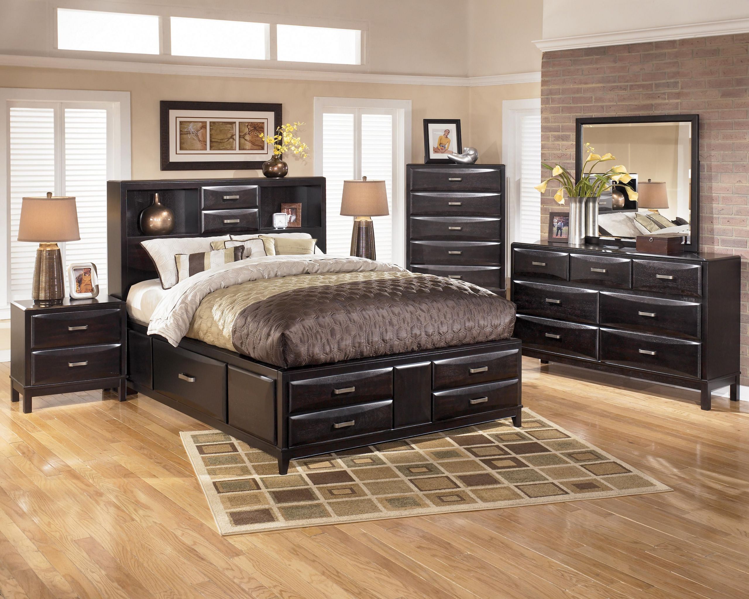 Full Size Storage Bedroom Sets
 Ashley Furniture Kira King Storage Bed