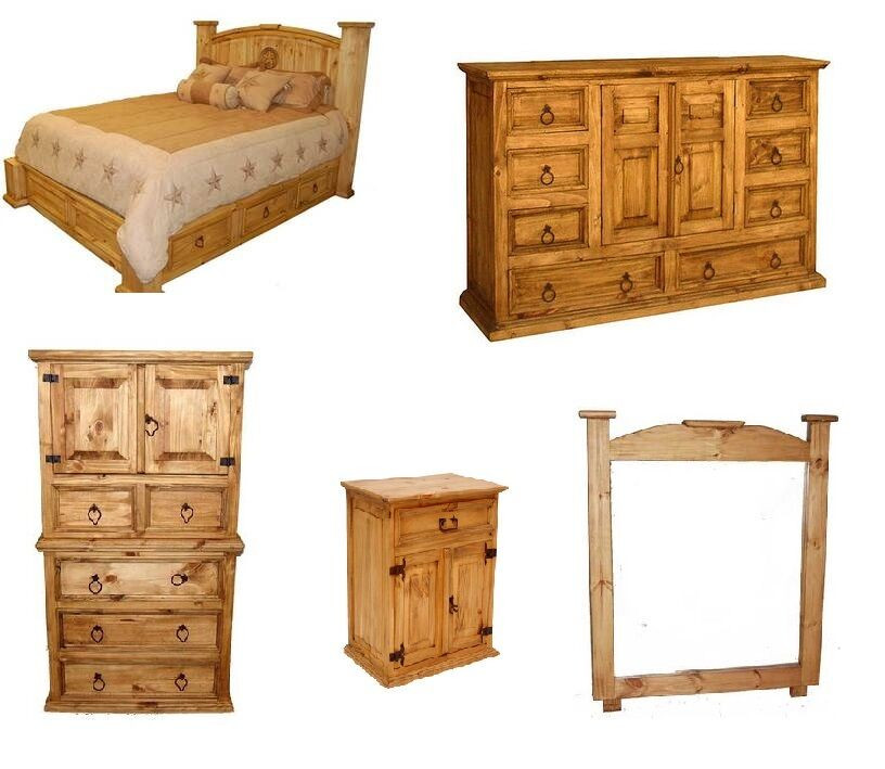 Full Size Storage Bedroom Sets
 Rustic Western 5pc Mansion Storage Bed Bedroom Set Full