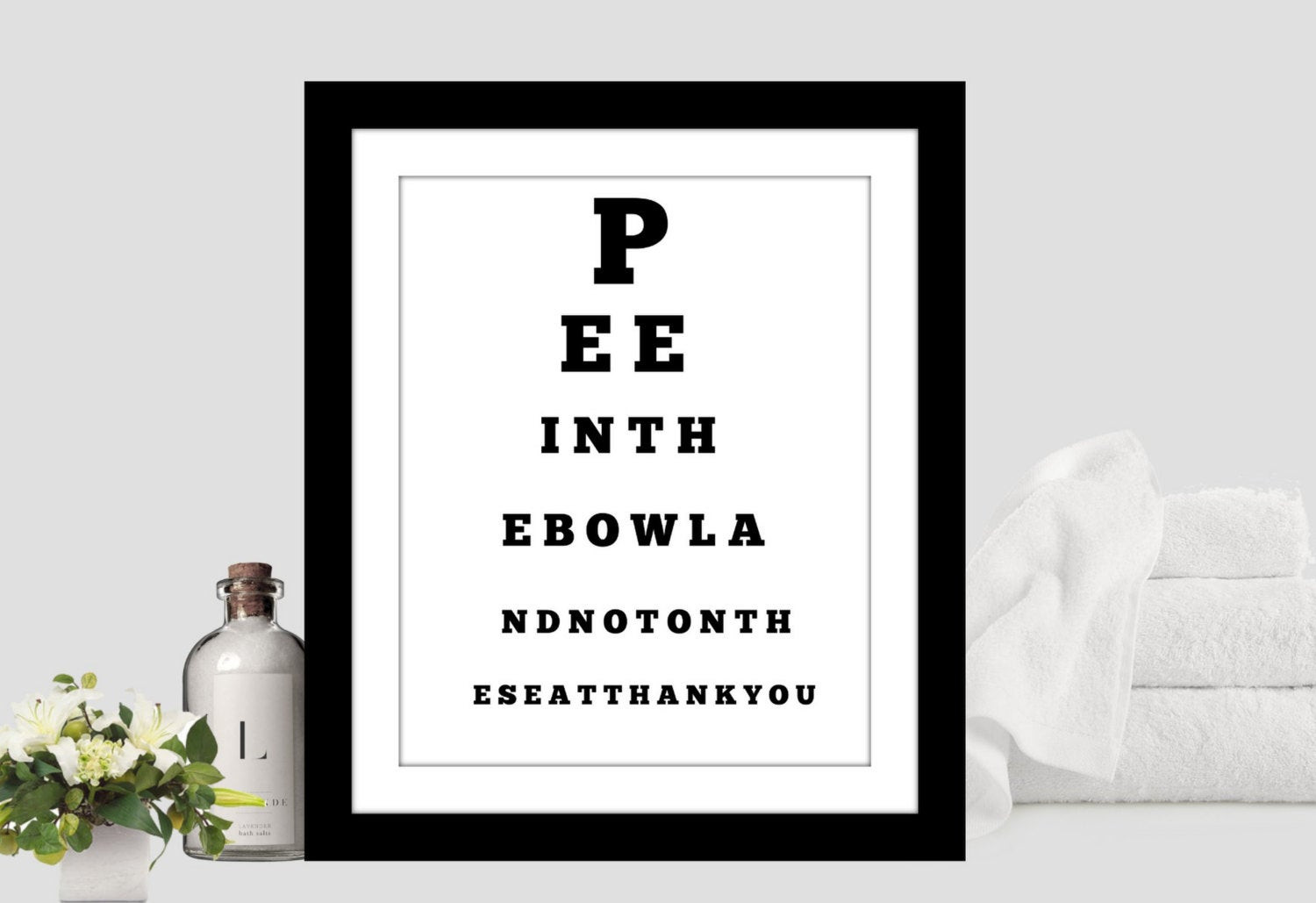 Funny Bathroom Wall Art
 Funny bathroom wall art black and white bathroom by